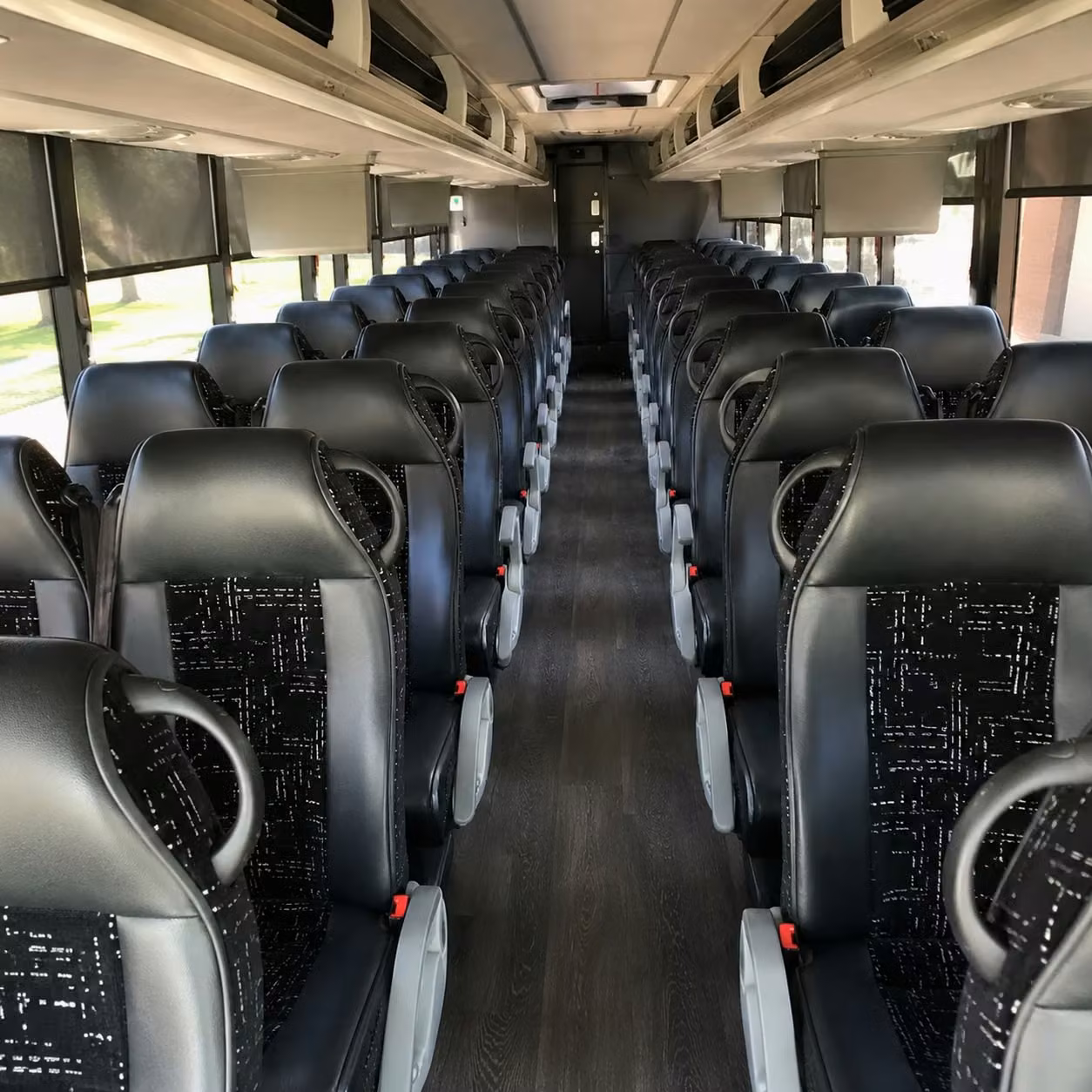 56 passenger charter bus interior