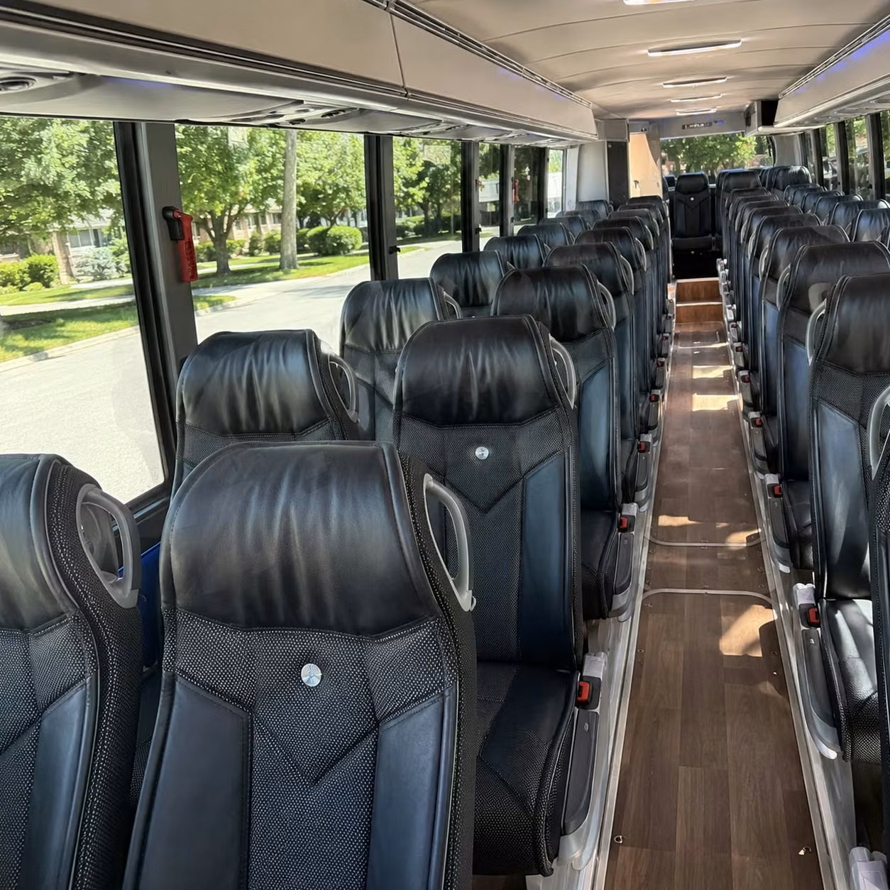 fresno charter bus rental interior